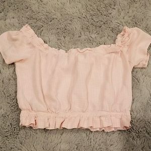 Pink Plaid Crop